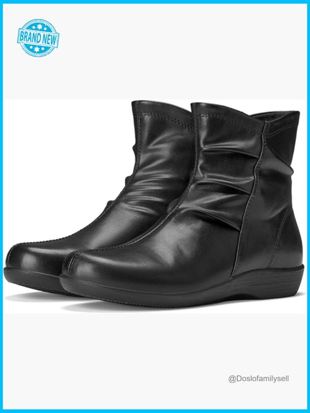 Women's Ankle Boots Casual Flat Booties Comfortable Walking Zipper